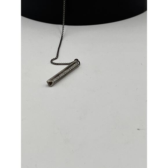 Kendra Scott Shea Antique‎ Silver Pave Bar Lariat Necklace - Picture 5 of 8